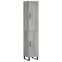 vidaXL Highboard grå sonoma 34,5x34x180 cm konstruert tre 8720845482374