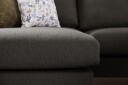Trend 4 seters Venstrevendt U formet Sofa med Divan og Sjeselong i Stoff   Svart