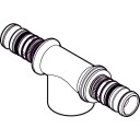 Geberit 63 mm x 1" T-stykke Trykkmuffe for Hydraulikk