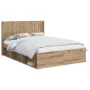  Sengramme med oppbevaring og hodegavl Artisan eik 135 x 190 cm