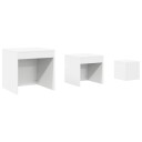 vidaXL Stablebord 3 stk hvit sponplate