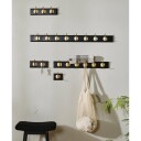 Nordal EDGY knaggerekke i tre med 8 bronse knagger 4081