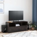  TV-benk svart 99x39x44 cm stål