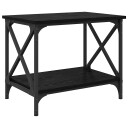  Sidetabell med hylle med lagring Svart eik 55 x 38 x 45 cm Konstruert tre