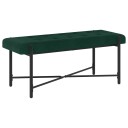 vidaXL Knappet tuftet benk med puter Mørkegrønn 110 x 40 x 46 cm