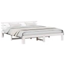  Hvit Sengestamme Hvit Massivt tre 200 x 200 cm