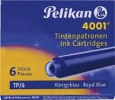 Pelikan TP/6 blå blekkpatroner 6 pk