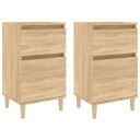 vidaXL Nattbord 2 stk sonoma eik 40x35x70 cm