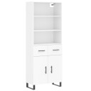 vidaXL Highboard hvit 69,5x34x180 cm konstruert tre 8720845499594