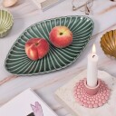 Dottir Pipanella lysestake i porselen med boblemønster, dusty rose, 4,5 cm