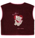 That"s Mine Fleecevest   Jordan   Dark Cherry m. Katt   Thats Mine   1 år (80)   Fleecejakke Bordeaux Lilla