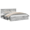  Sengestamme med hodegjerde Betong 180 x 200 cm Massiv furu