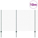  Gjerde med innlegg. grønn 1.6 x 10 m Stål