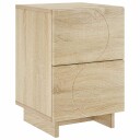 vidaXL Nattbordskap Sonoma eik 33,5 x 34,5 x 50 cm Konstruert tre