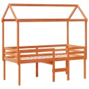  Høyseng med tak voksbrun 80x200 cm heltre furu 8721102670350