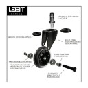 EL33T Rubber Casters 3" red 5 pcs 160530