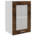 vidaXL Vegghengt glasskap r?kt eik 40x31x60 cm konstruert tre