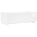 vidaXL Kaffebord Høgglans hvit 102 x 50,5 x 35 cm Konstruert tre
