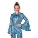 Thetru B.v. Disco Jumpsuit Turkis Fargeskimrende Kostyme XX-Large 3591-1500-0XXL
