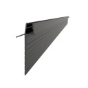 Vikingbad Subbelist Liam PVC H51mm Rivbar - B100cm Svart Matt