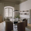 New Works Florence Bordramme Stor Jern Svart
