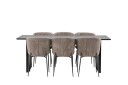 Venture Home Vail Matgruppe 200 cm Rektangulær med 6 Modesto stoler Sort