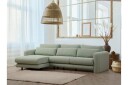 Makhan Sofa med Sjeselong 3 seter   Grønn