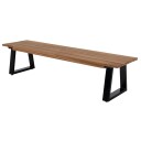 Brafab Laurion benk 46 X 180 cm svart/teak teak Brafab