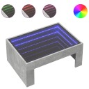  Salongbord med Infinity LED betonggrå 70x50x30 cm 847612