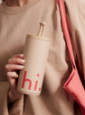 Design Letters Travel Life termosflaske med sugerør 50 cl Hi-beige