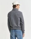 Gant Bomullsgenser med half zip DARK GREY MELANGE M