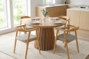 Spisegruppe Bark Peyra 120 220 cm Eik Eik/Beige  