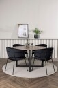 Venture Home   Spisegruppe Durango med 4 stk stoler Selma   Brun
