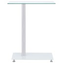vidaXL Sidebord u-formet gjennomsiktig 45x30x58 cm herdet glass