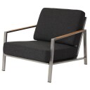 Brafab Naos lenestol rustfritt stål / Nearly Black Brafab