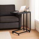 C formet sidebord med hjul – metall og MDF