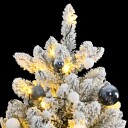 Vidaxl Kunstig hengslet juletre med 300 LED og kulesett 270 cm
