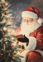 Santa Reading No.2 Poster Plakat / 50x70cm