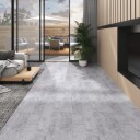 PVC-gulvplanker 5,02 m² 2 mm selvklebende sementgrå