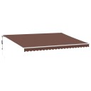  Automatisk uttrekkbar markise brun 500x350 cm