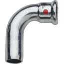 76 mm TURBO stålbøy 90G. muffe/nippel