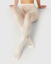 Swedish StockingStrømpebukser Rosa Lace Tights   Hvit