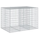 Gabionkurv med deksel 150x100x100 cm galvanisert jern