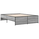  Sengeramme grå sonoma 135x190 cm konstruert tre og metall 8721102610950