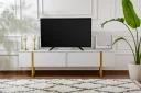 Serenity Tv-benk 180x30 cm - Hvit/Gull