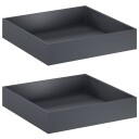 vidaXL Hageblomsterpotte 2 stk. Antrasitt 100 x 100 x 20 cm