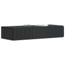 vidaXL Vegghengt Sidebord Svart 87,5 x 34,5 x 17 cm Konstruert tre
