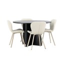 Spisegruppe Venture Home Strada Ø120 cm med 4st Lilja Spisestoler