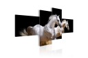 Bilde Animal WorldWhite Horses Galloping 100x45 Artgeist sp. z o. o.