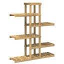 vidaXL Planteholder Hvit 93 x 25 x 114,5 cm Solid akasietre
